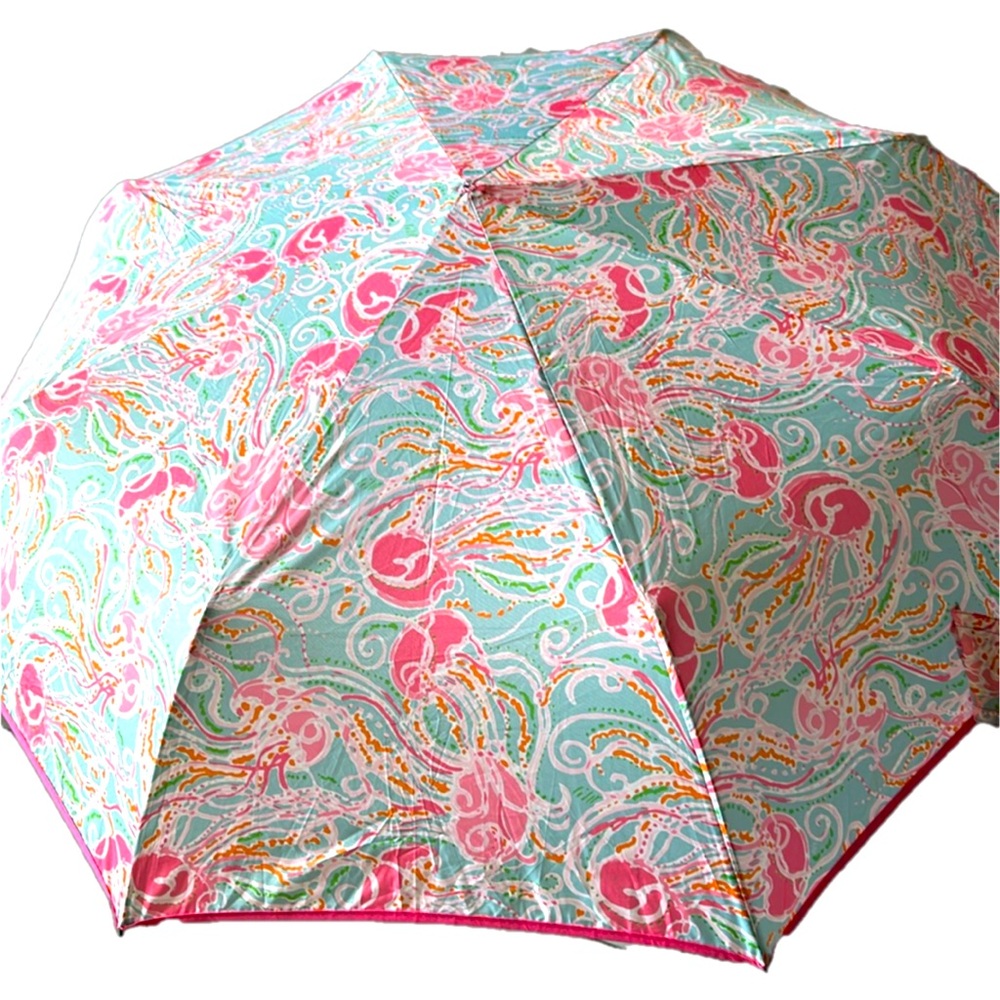 Lilly Pulitzer umbrella Blue Jellies Be Jammin